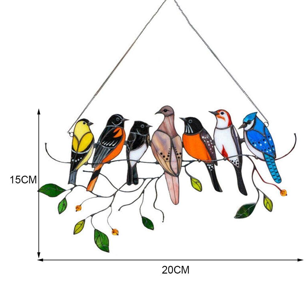 Revalki ColorAura | Gebrandschilderd glas vogel Suncatcher