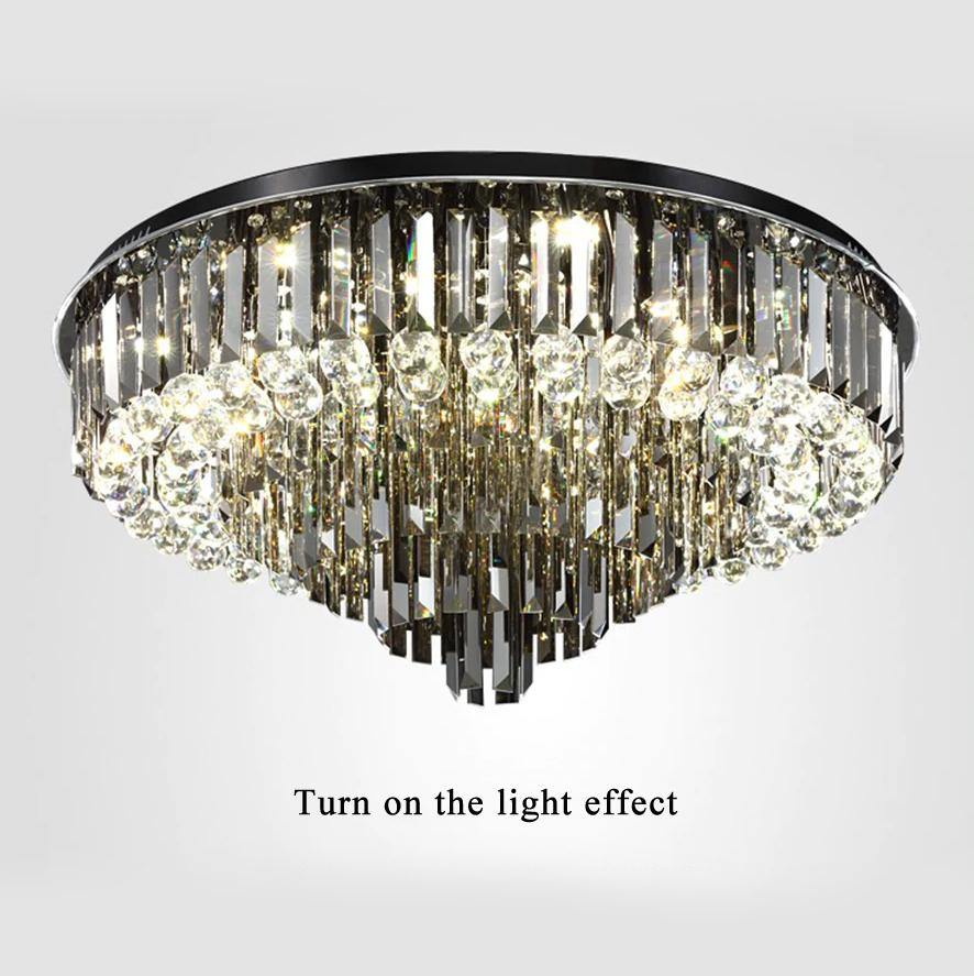 Lumivista – Llum de sostre de cristall de luxe – Disseny d'espill i bola de vidre