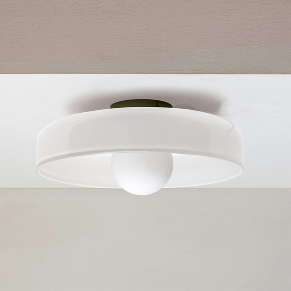 Culina – Ronde flush plafondlamp – Glasdesign voor keuken & interieur