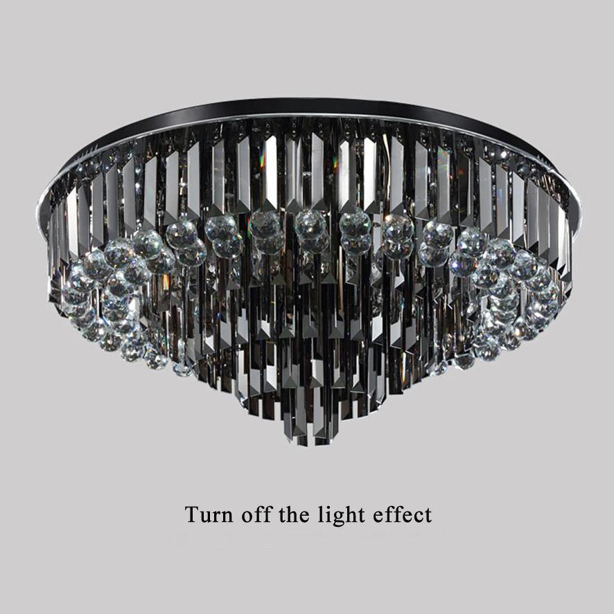 Lumivista – Llum de sostre de cristall de luxe – Disseny d'espill i bola de vidre
