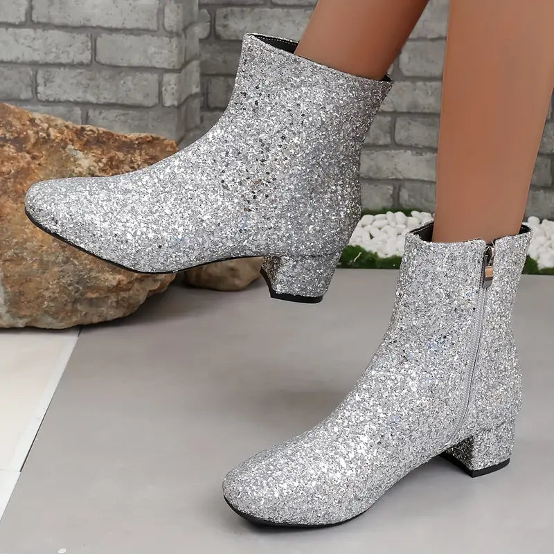 Raelene Botas | Botas de festa con purpurina para noites brillantes