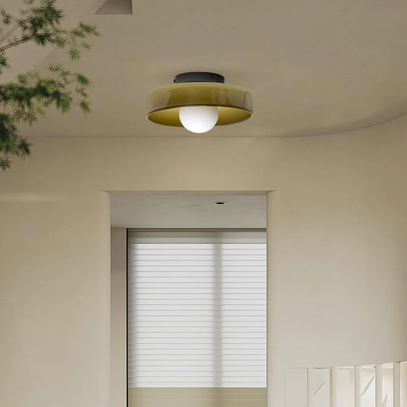 Culina – Ronde flush plafondlamp – Glasdesign voor keuken & interieur