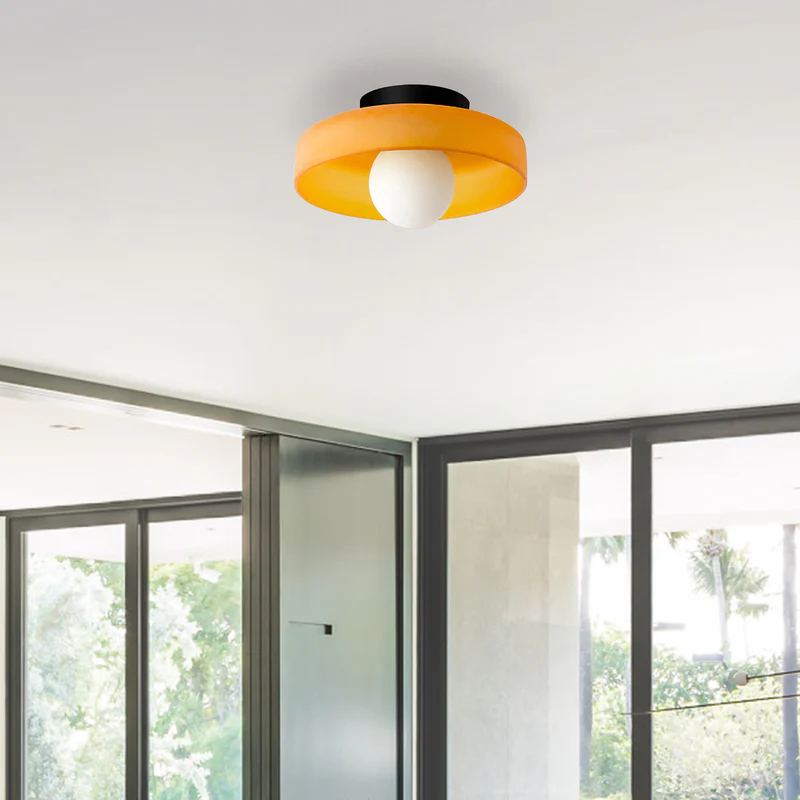 Culina – Ronde flush plafondlamp – Glasdesign voor keuken & interieur