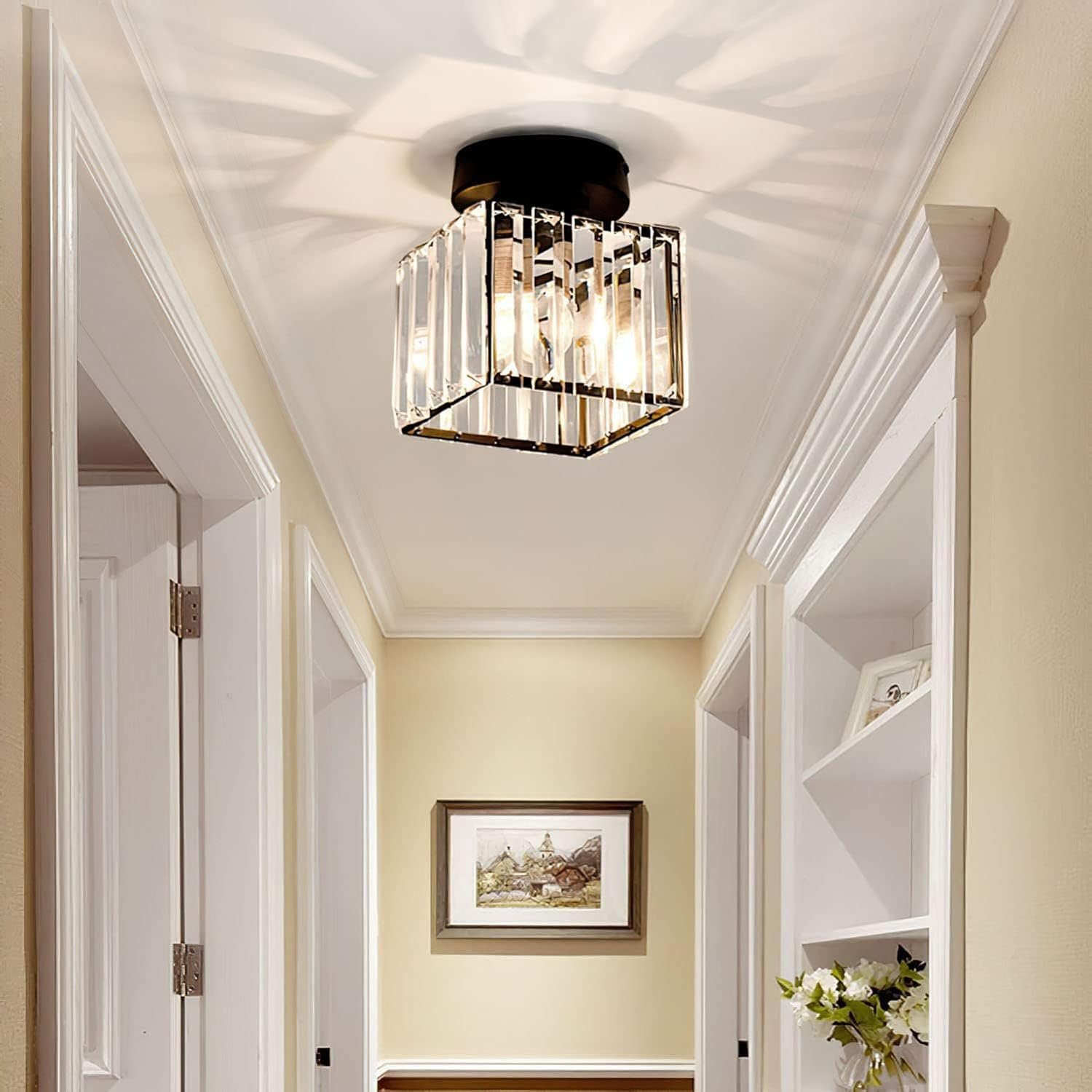Bravura – Modern flush ceiling lamp – 1-light black design