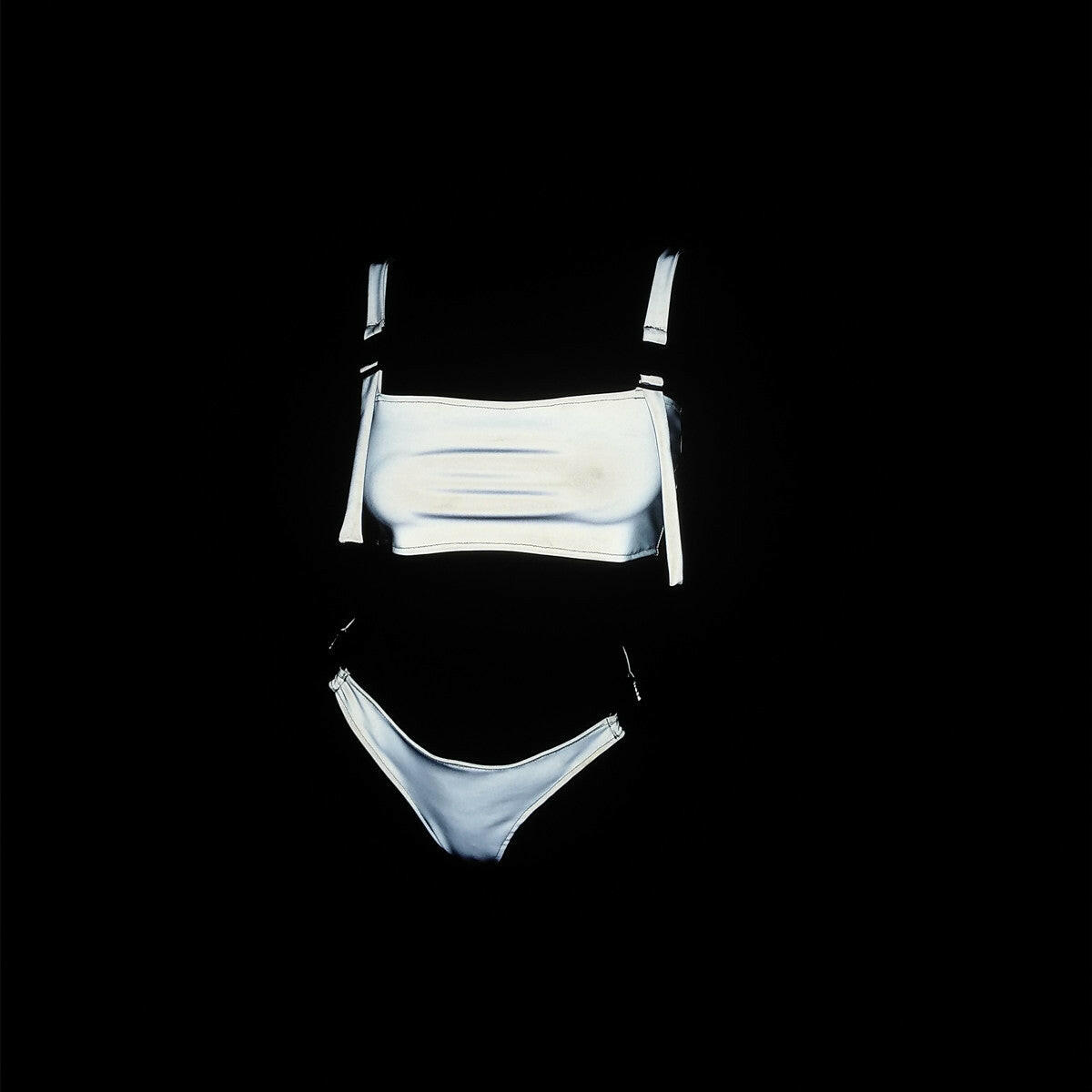 Melzano Moda Reflexo Brillante Conxunto de Bikini para Mulleres