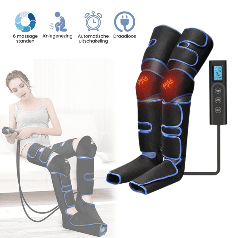 Virelo – masaxe de pernas con presión de aire 360° con calor – para pernas activas