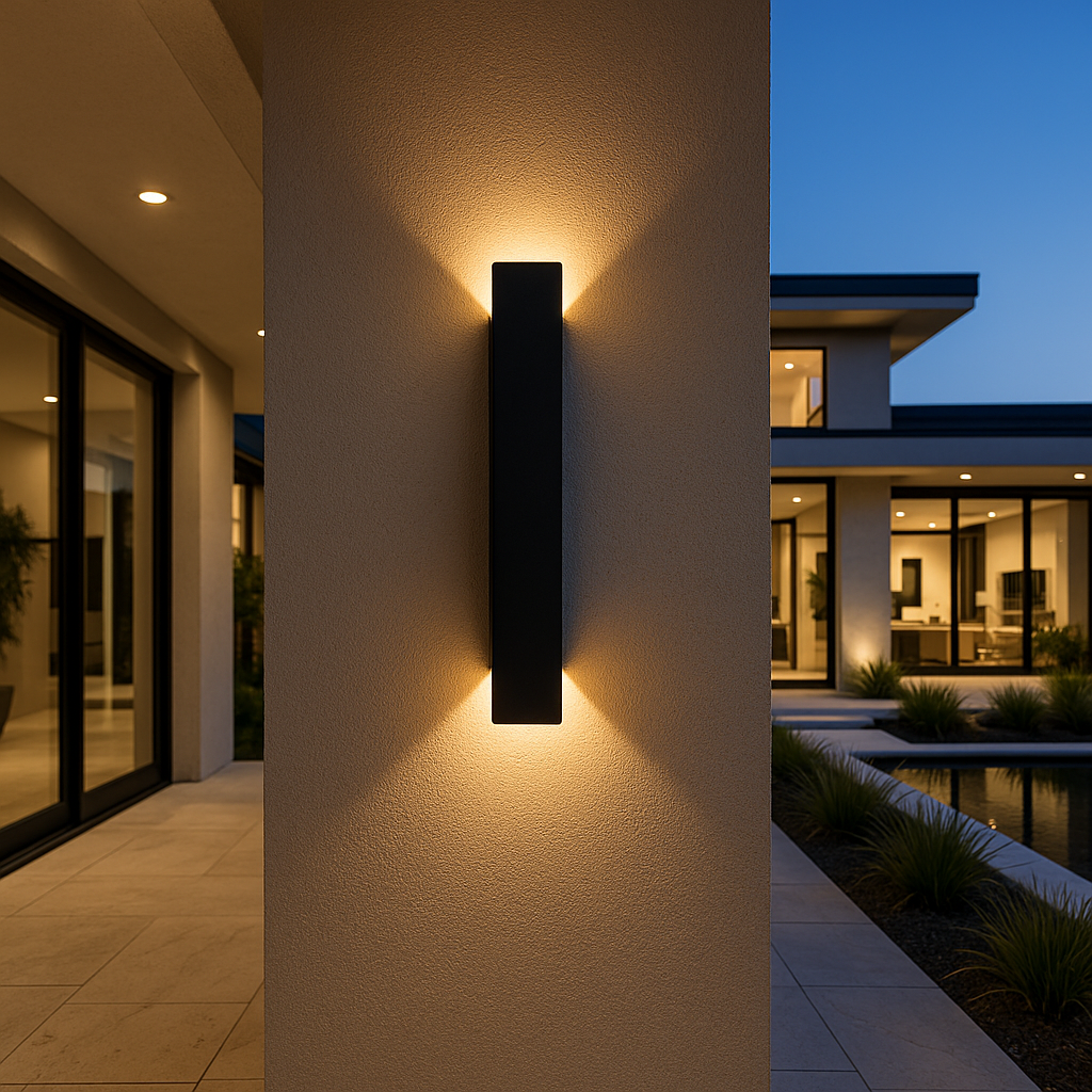 Lumora – LED-Wandleuchte, wasserdicht, Aluminium – für Außenbereich oder Badezimmer  