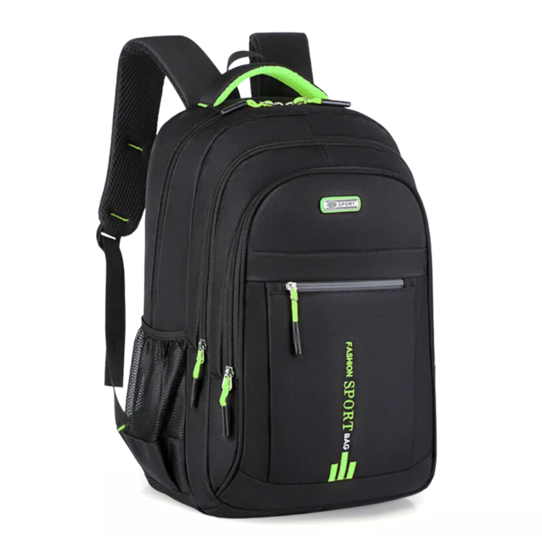 Mochila de nylon elegante – Compartimento para portátil e detalles elegantes con borla