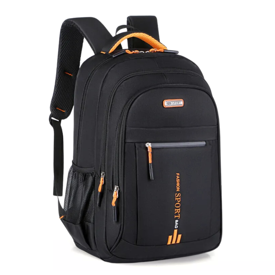 Mochila de nylon elegante – Compartimento para portátil e detalles elegantes con borla