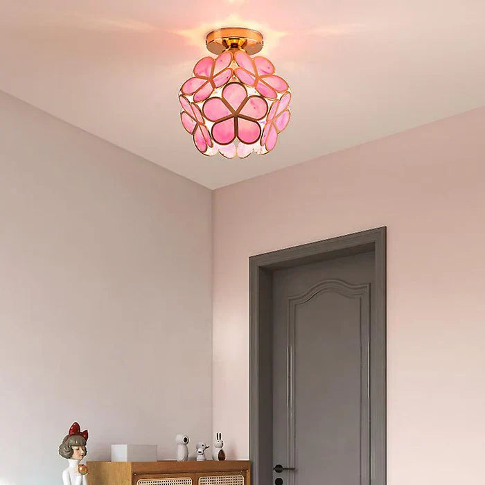 Melzano BloomGlow | elegante lámpada de teito de vidro con flores para adornar o seu espazo con estilo atemporal