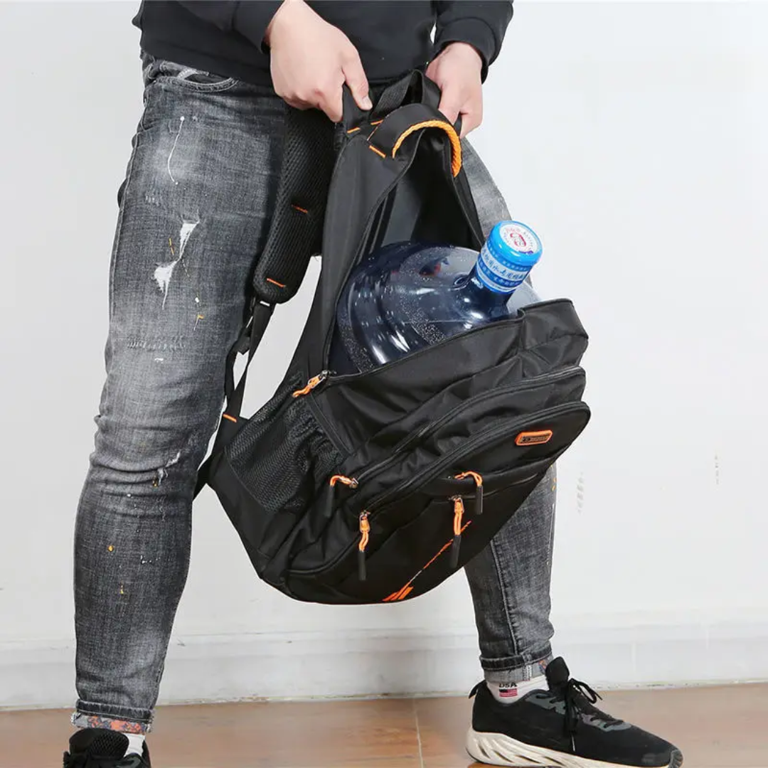 Mochila de nylon elegante – Compartimento para portátil e detalles elegantes con borla