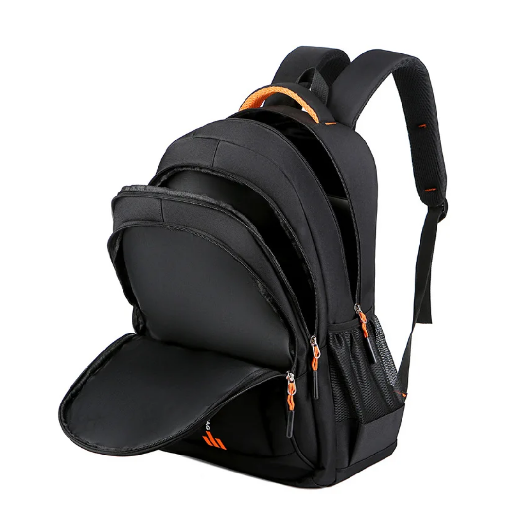 Mochila de nylon elegante – Compartimento para portátil e detalles elegantes con borla