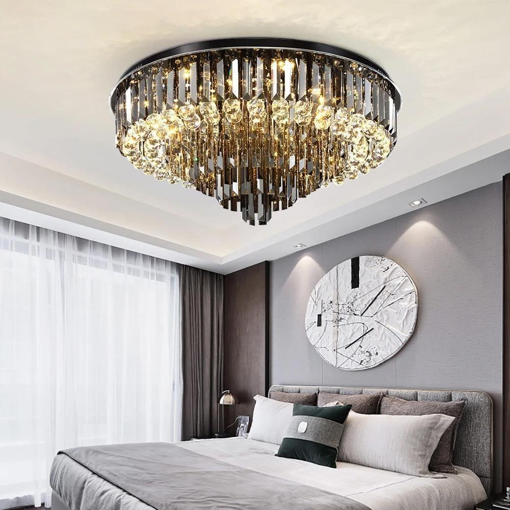 Lumivista – Llum de sostre de cristall de luxe – Disseny d'espill i bola de vidre