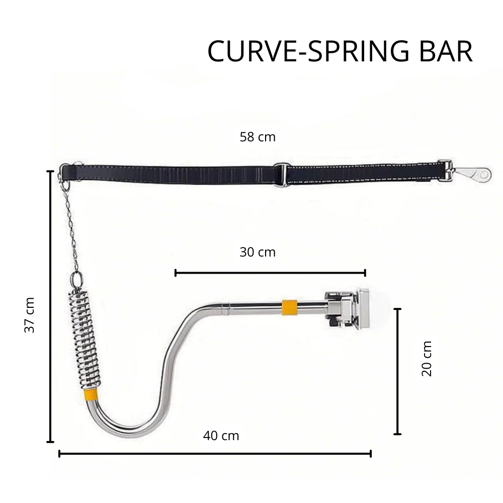 Bicycle Bar for Dog – Sturdy Bike Handle with Shock Absorption and Strap