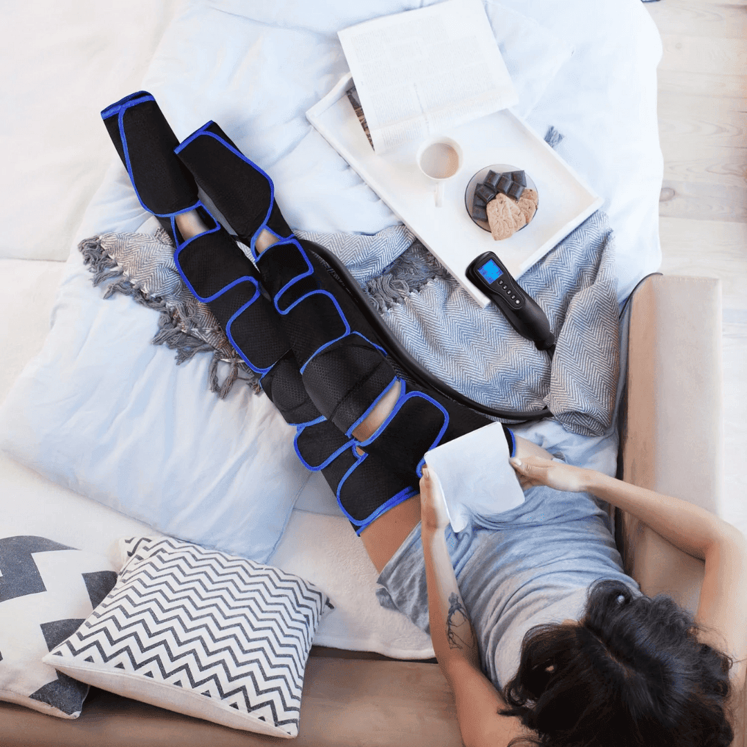 Virelo – masaxe de pernas con presión de aire 360° con calor – para pernas activas