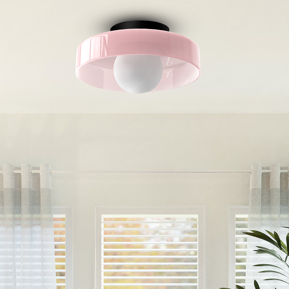 Culina – Ronde flush plafondlamp – Glasdesign voor keuken & interieur