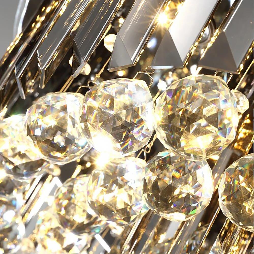 Lumivista – Llum de sostre de cristall de luxe – Disseny d'espill i bola de vidre