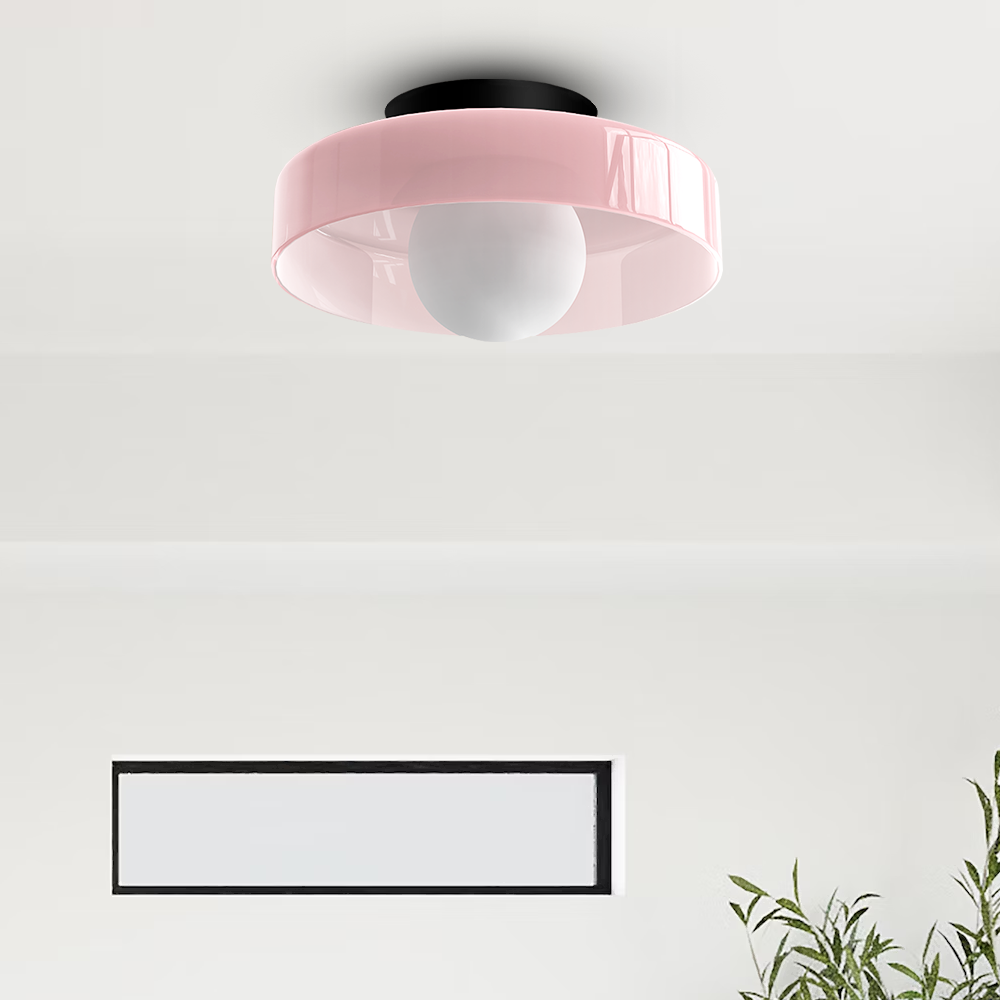 Culina – Ronde flush plafondlamp – Glasdesign voor keuken & interieur