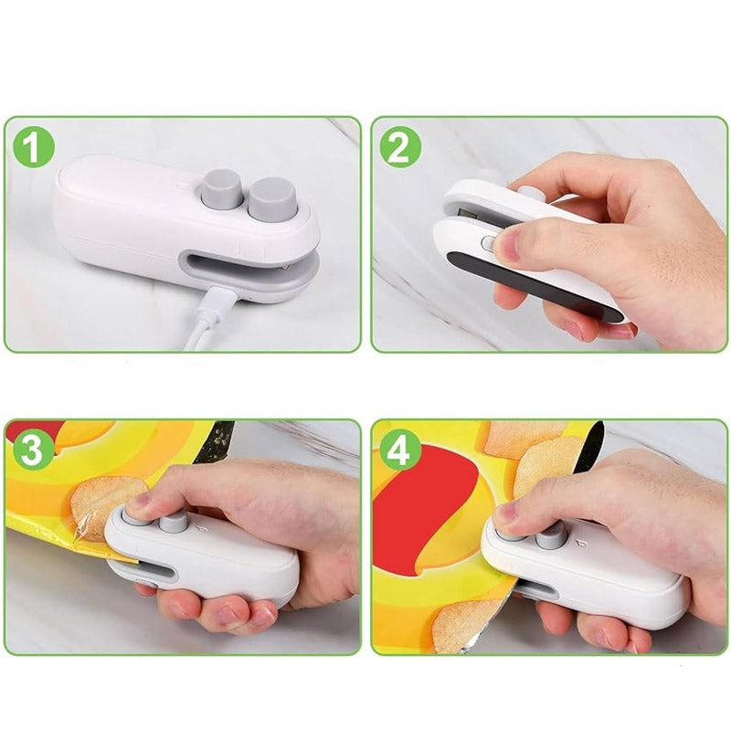 SealMate 2in1 Sealapparaat – Draagbaar, Oplaadbaar & Compact Design