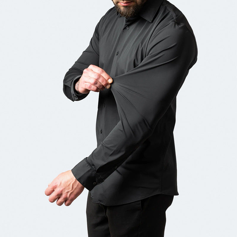 Melzano | Camisa de estiramento sen engurras para homes