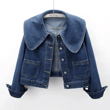 Anastacia Ludwig chaqueta vaqueira | Cuello marinero único e peche de botóns simple