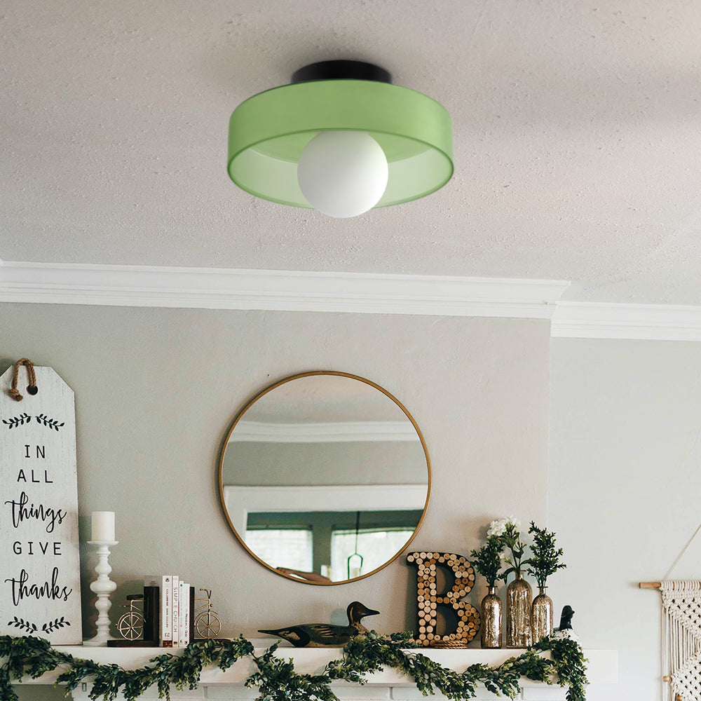 Culina – Ronde flush plafondlamp – Glasdesign voor keuken & interieur