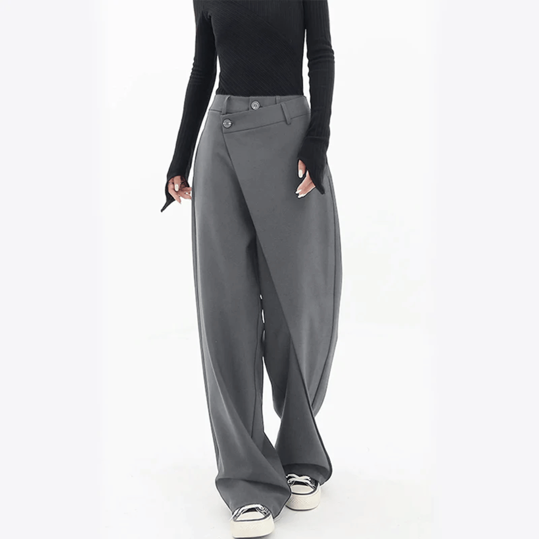 Paloma Wide-Leg Pants | Asymmetrical & Luxury Wide Legs by Isabella Vionnet