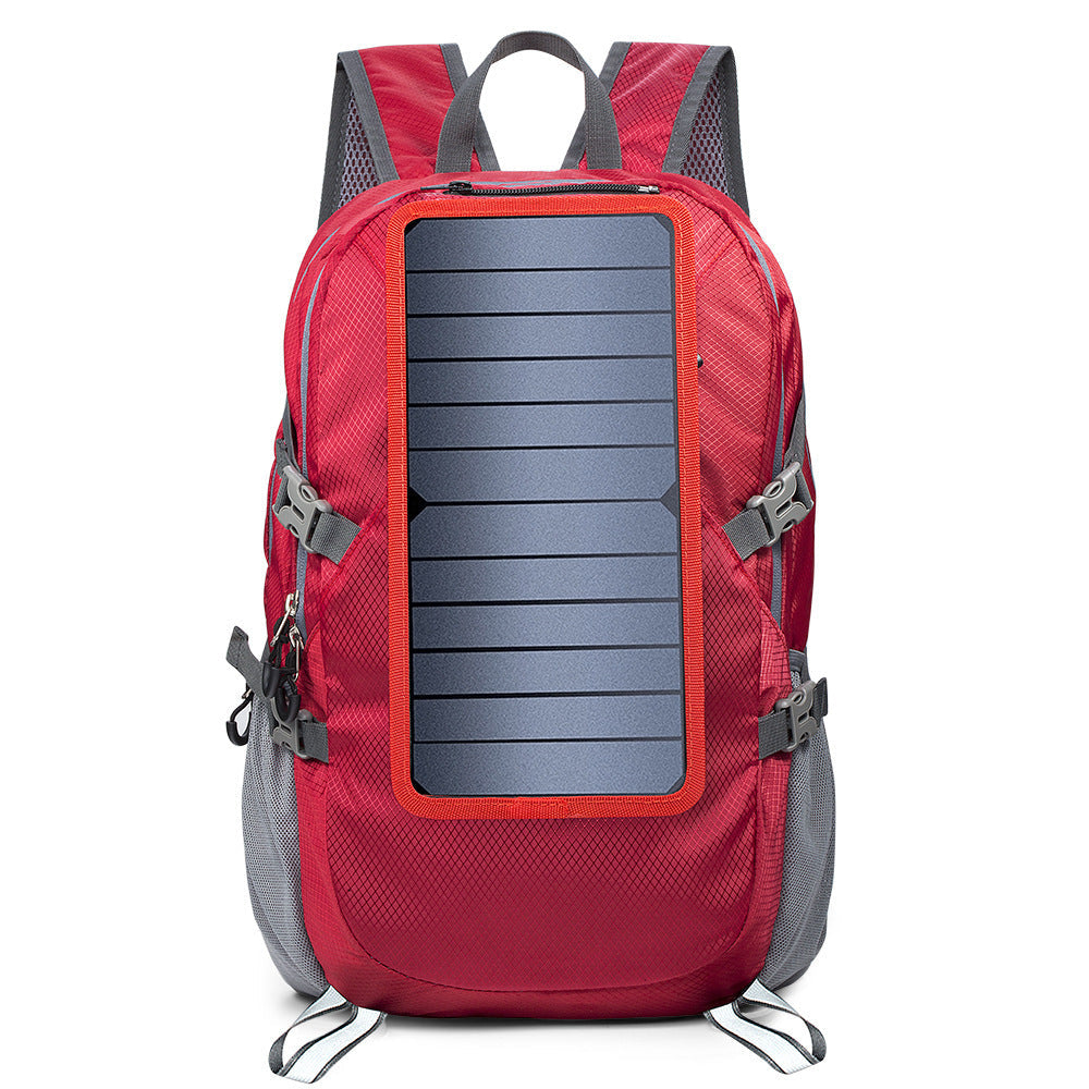 Mochila de enerxía solar – 30L lixeira e resistente á auga con USB
