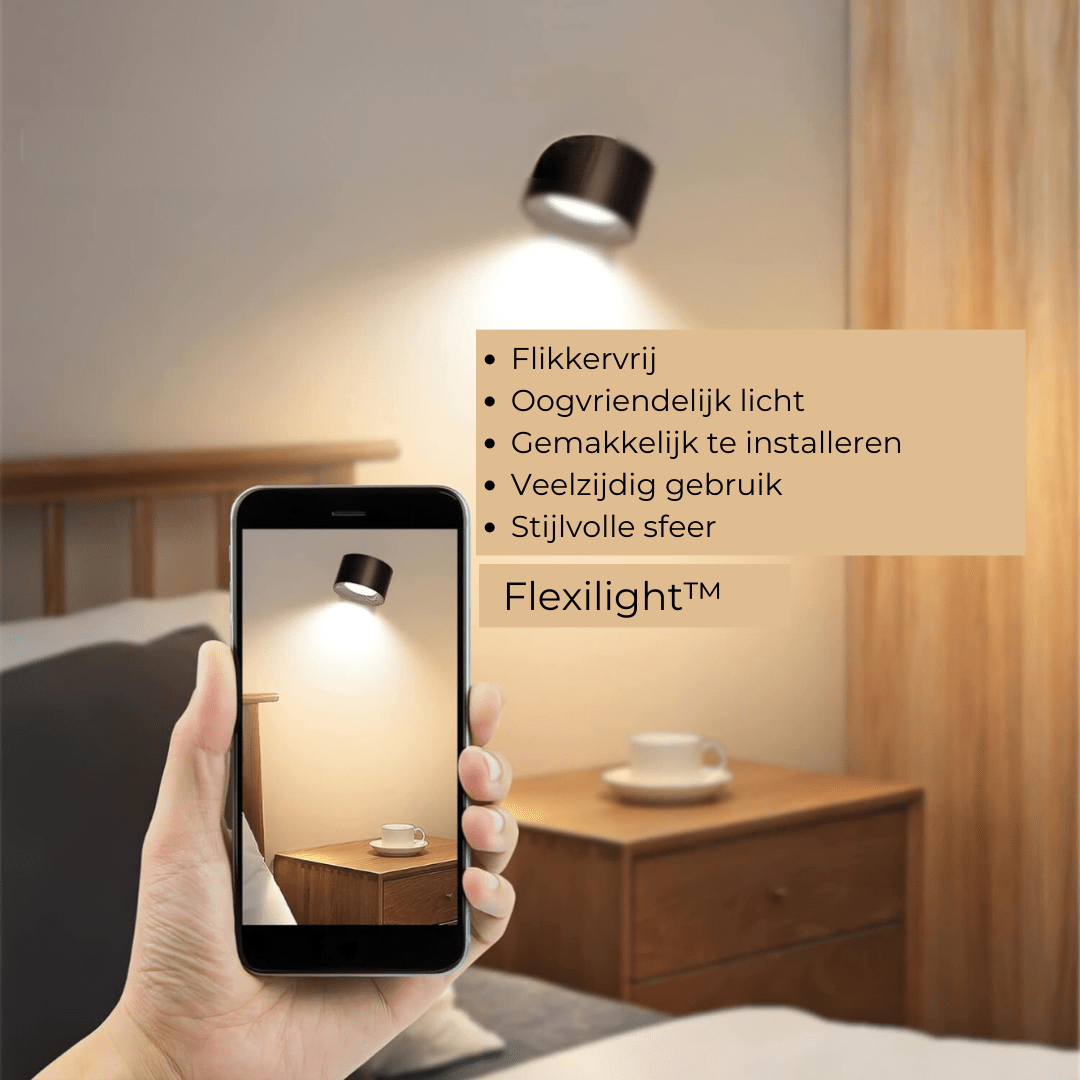 Revalki Glow360 Draadloze Oplaadbare 360° Wandlamp voor Moeiteloze Sfeerverlichting