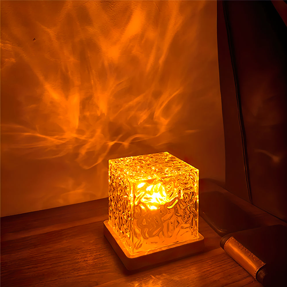 Revalki Lámpara de mesa LED dinámica con efecto de ondas de agua 16 colores