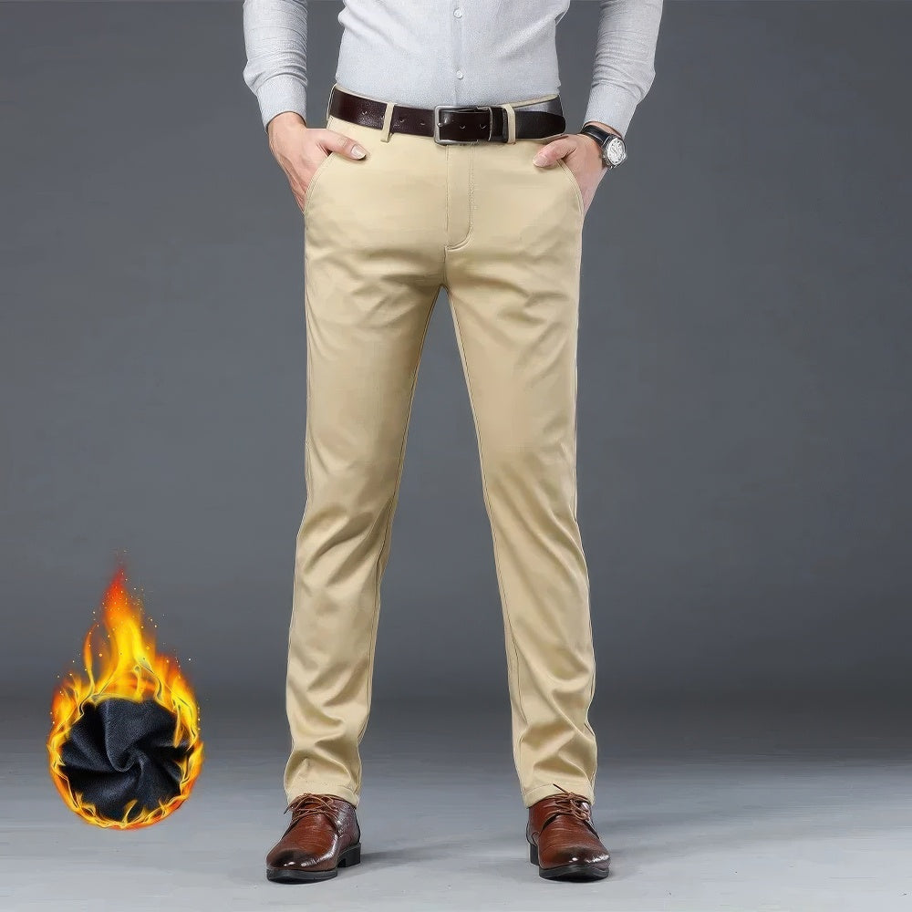 Pantalón Casual Cálido de Forro Polar de Invierno para Hombre - Confort e Estilo