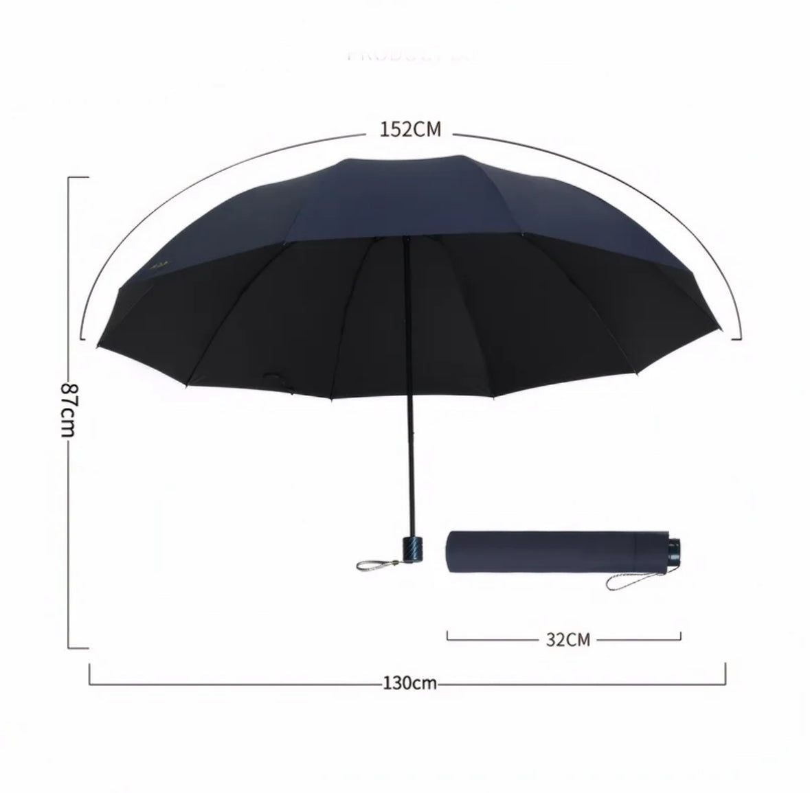 Revalki XXL Knirps 3-Personen Paraplu - 130 cm Spanwijdte, Opvouwbaar, Windbestendig