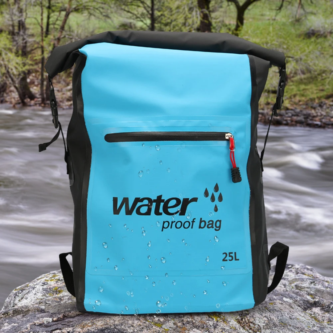 Mochila impermeable de 25L – Para deportes acuáticos y aventuras al aire libre