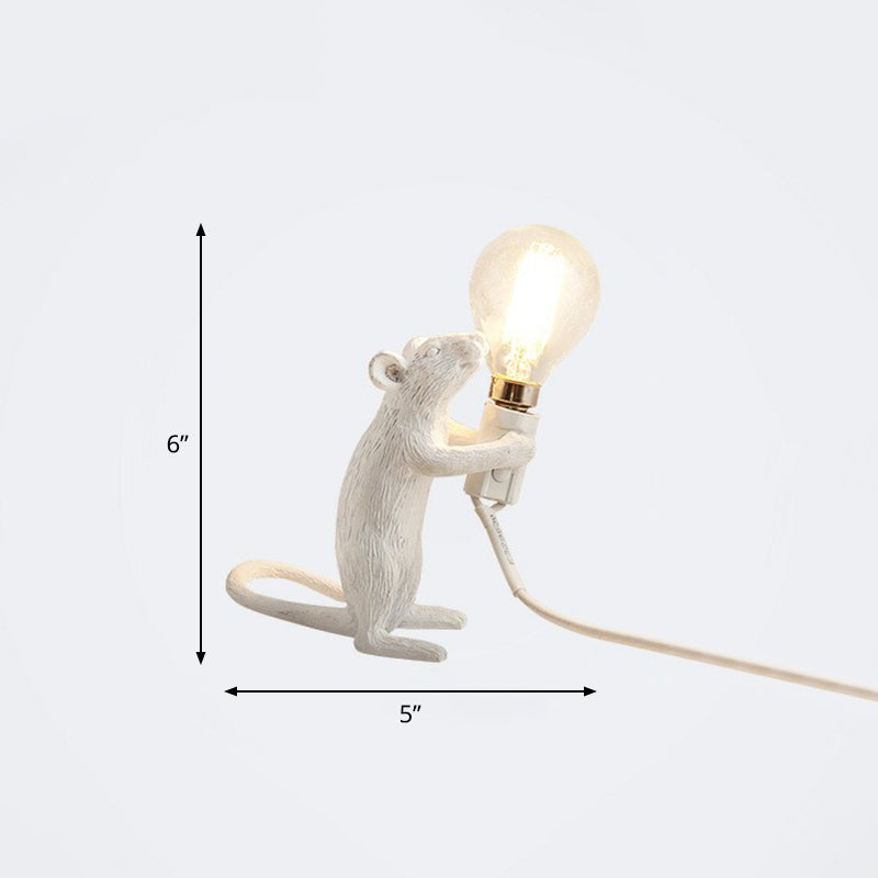 Lampe in Mausform. Einzigartige Tischlampe
