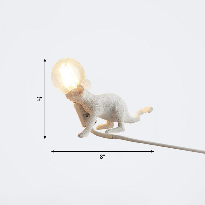 Lampe in Mausform. Einzigartige Tischlampe