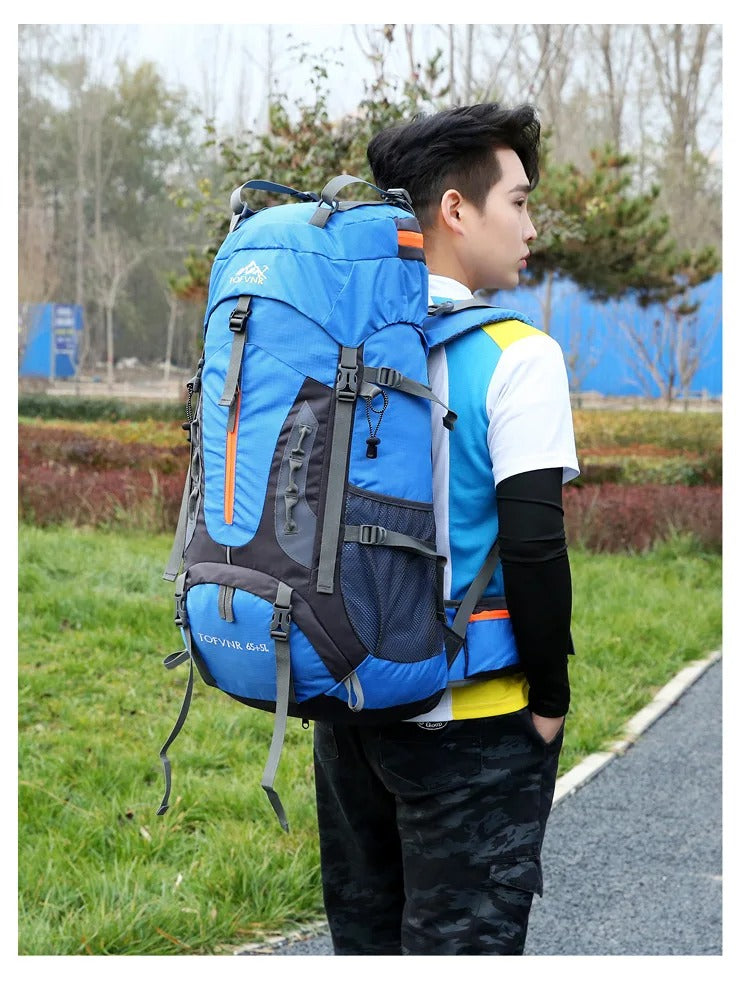 Melzano AdventurePro 2.0 Mochila impermeable de 65 litros - O teu compañeiro definitivo para aventuras ao aire libre