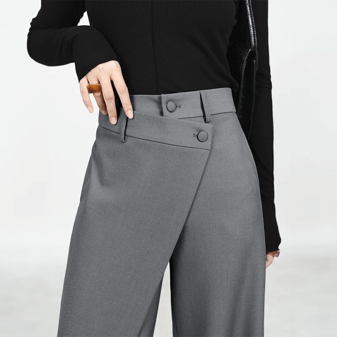Paloma Wide-Leg Pants | Asymmetrical & Luxury Wide Legs by Isabella Vionnet