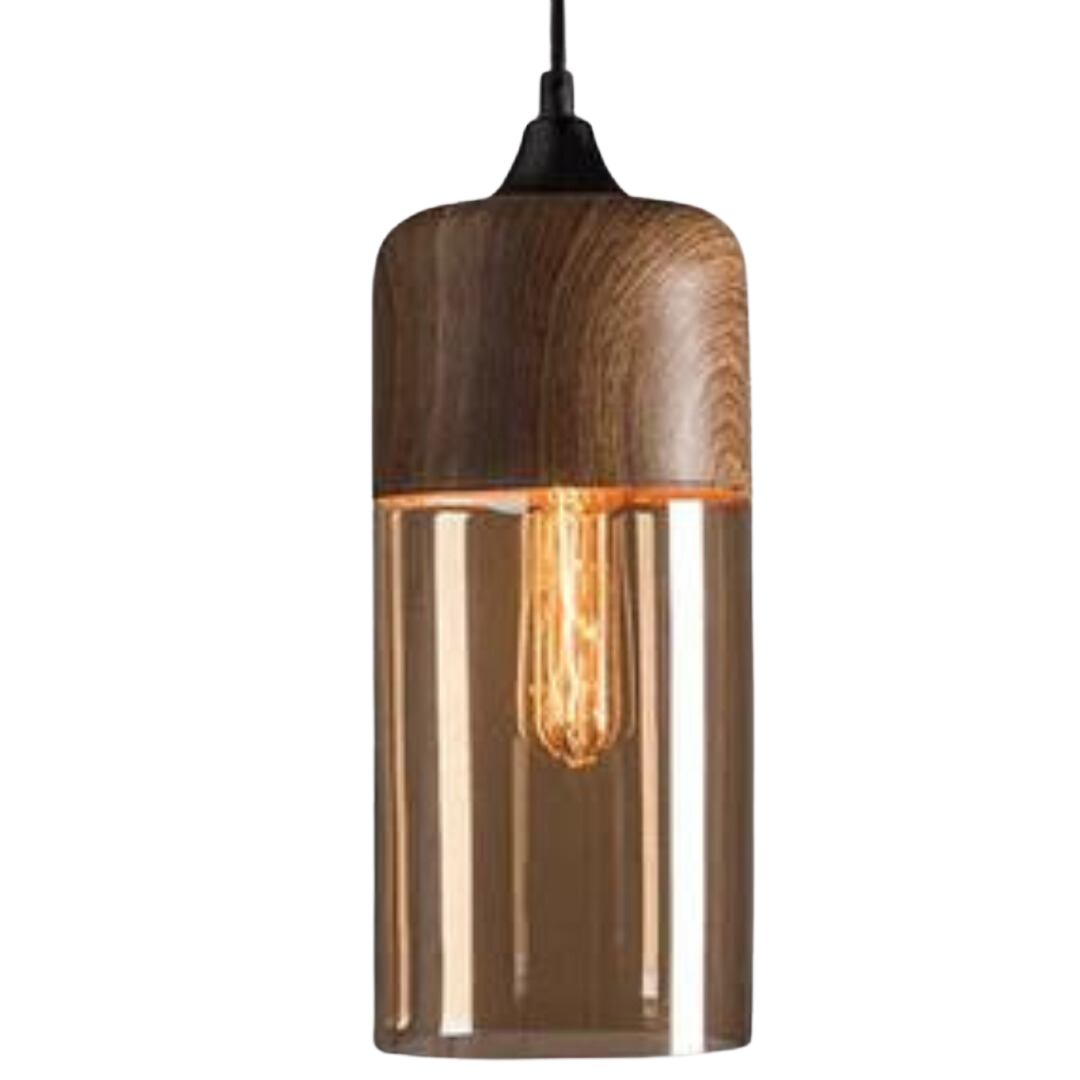 NordLuna Lámpara de techo – Elegante lámpara de techo escandinava de madera para interiores cálidos y modernos