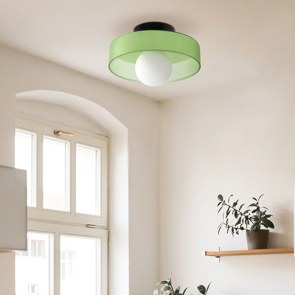 Culina – Ronde flush plafondlamp – Glasdesign voor keuken & interieur