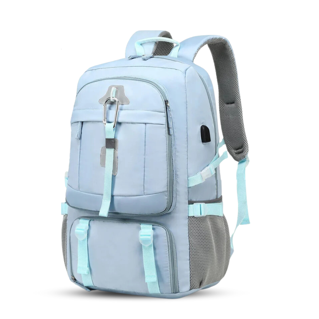 Mochila de viaje 50L – Impermeable y cómoda para aventuras al aire libre