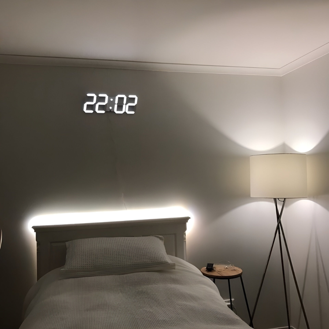 Nyvox - Moderno reloxo de parede dixital LED 3D