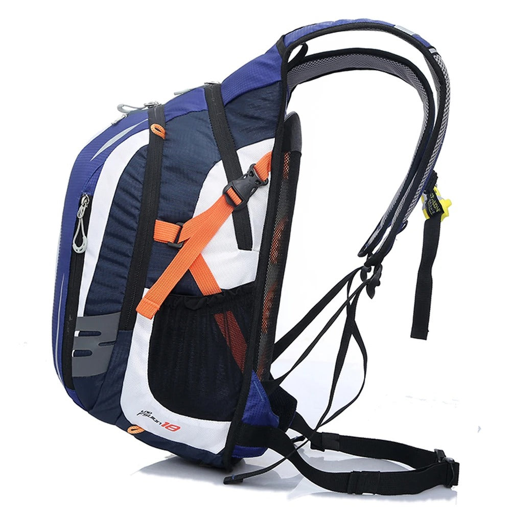 Fahrrad- & Wanderrucksack 18L – Inklusive 2L Wasserblase & Regenschutz