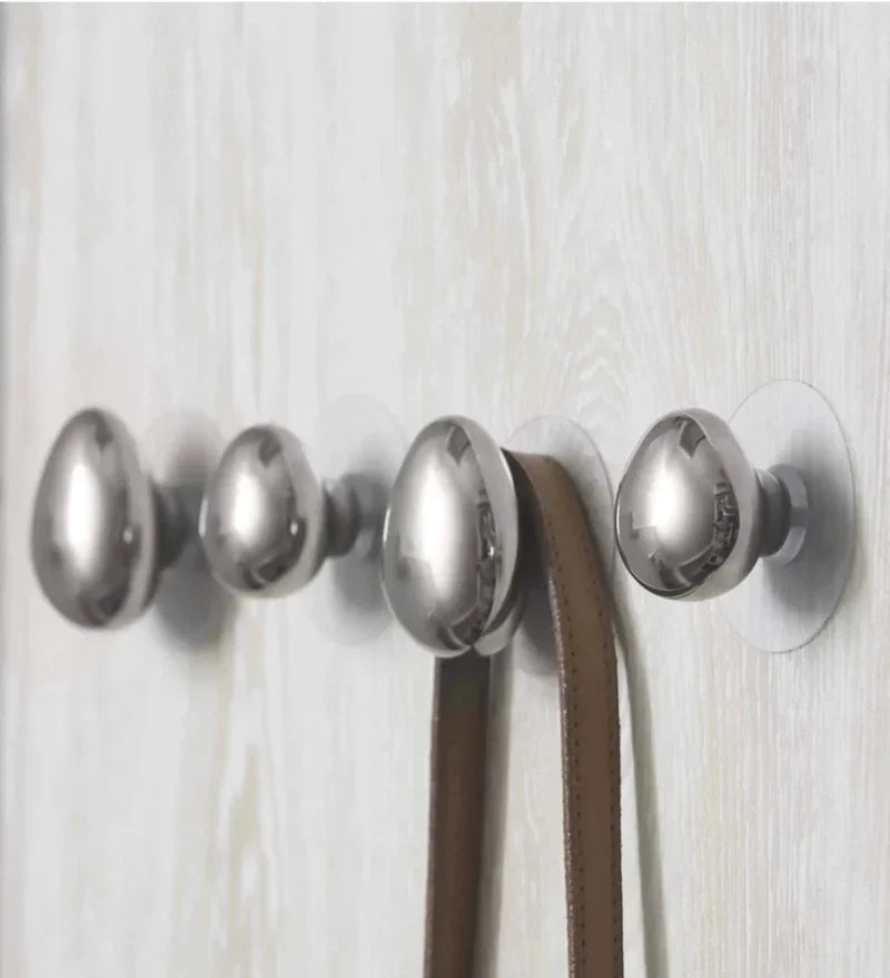 Dropura – Gancho de pared diseño gota de lluvia, cromo, adhesivo o atornillable