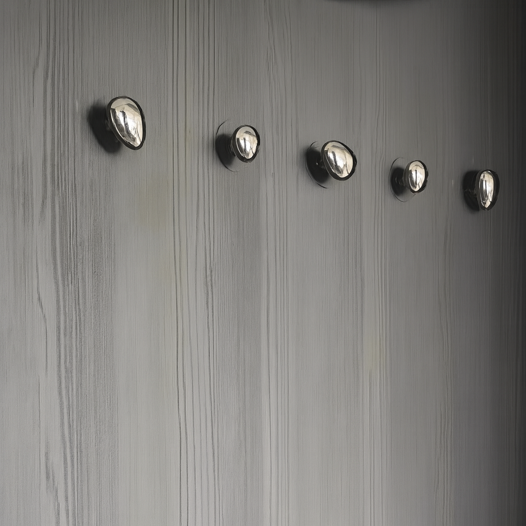 Dropura – Gancho de pared diseño gota de lluvia, cromo, adhesivo o atornillable