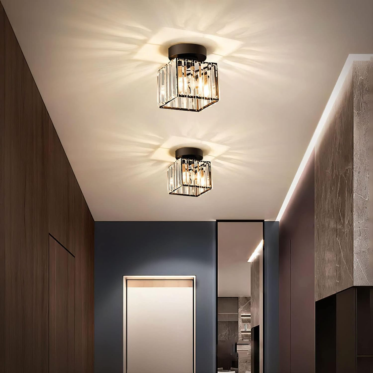Bravura – Modern flush ceiling lamp – 1-light black design