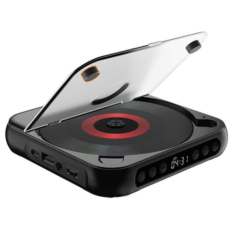Portable CD Speler – Bluetooth Muziekspeler met Oplaadbare Batterij en Koptelefoonaansluiting