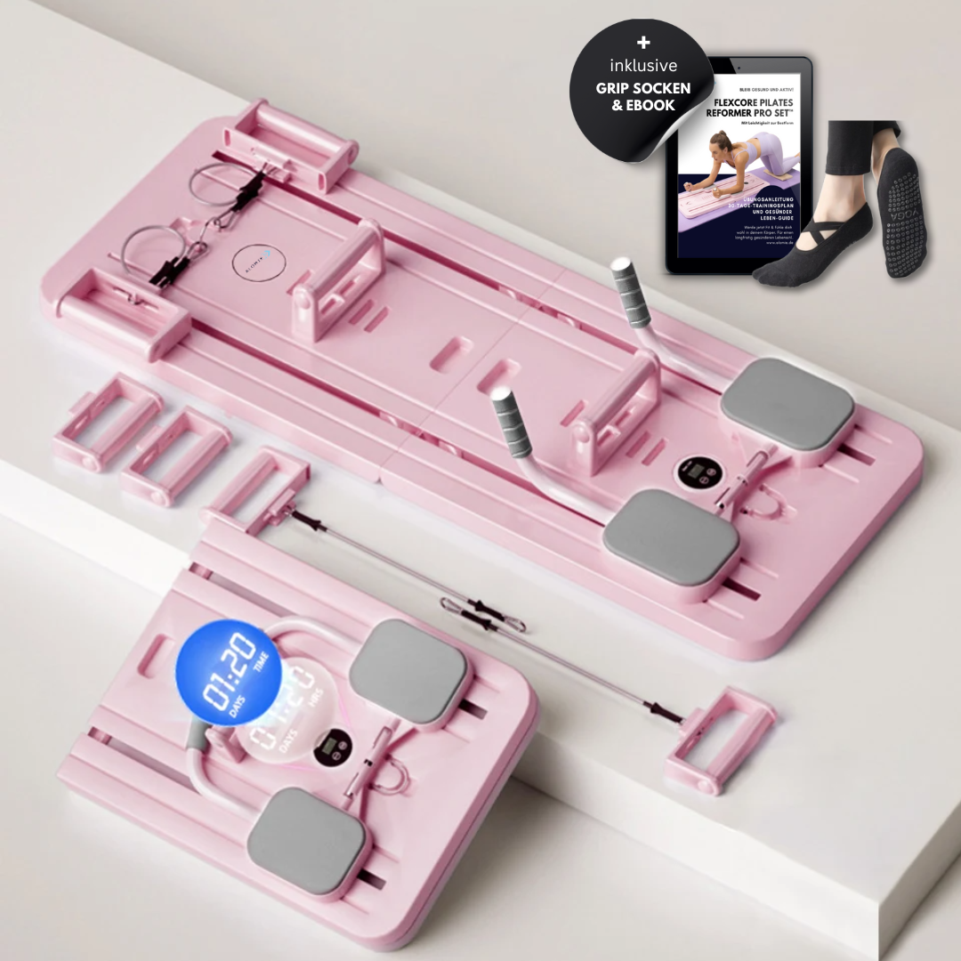 Set de Pilates Reformer – Sistema de entrenamiento compacto con bandas elásticas de resistencia para fitness en casa