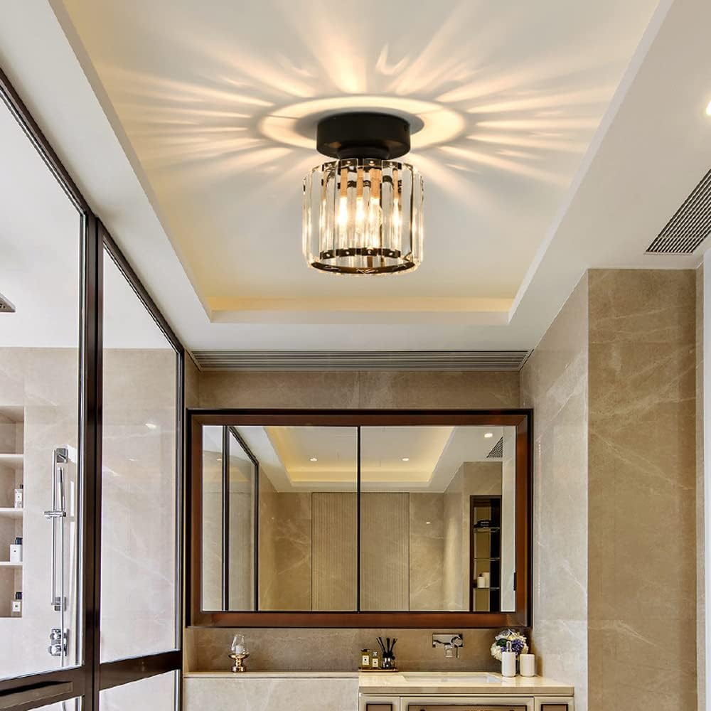 Bravura – Modern flush ceiling lamp – 1-light black design