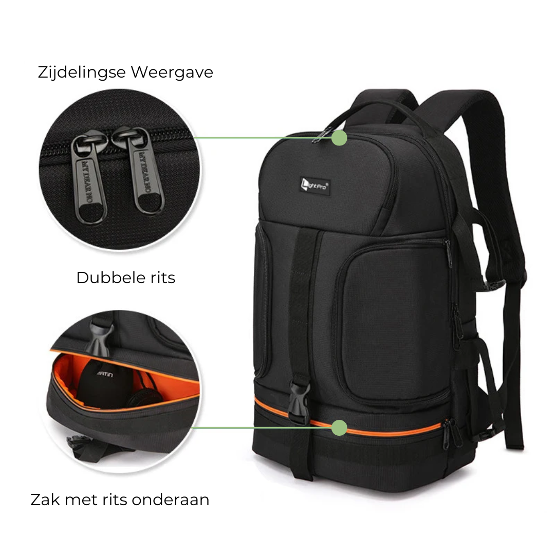 Mochila impermeable para cámara – Espazosa, segura e adecuada para viaxes