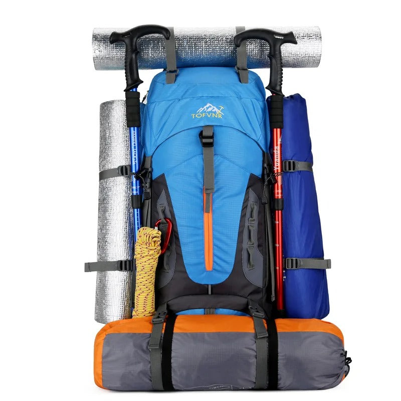 Melzano AdventurePro 2.0 Mochila impermeable de 65 litros - O teu compañeiro definitivo para aventuras ao aire libre